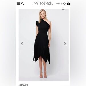 Mossman The Lady Like Midi Dress Black US 2